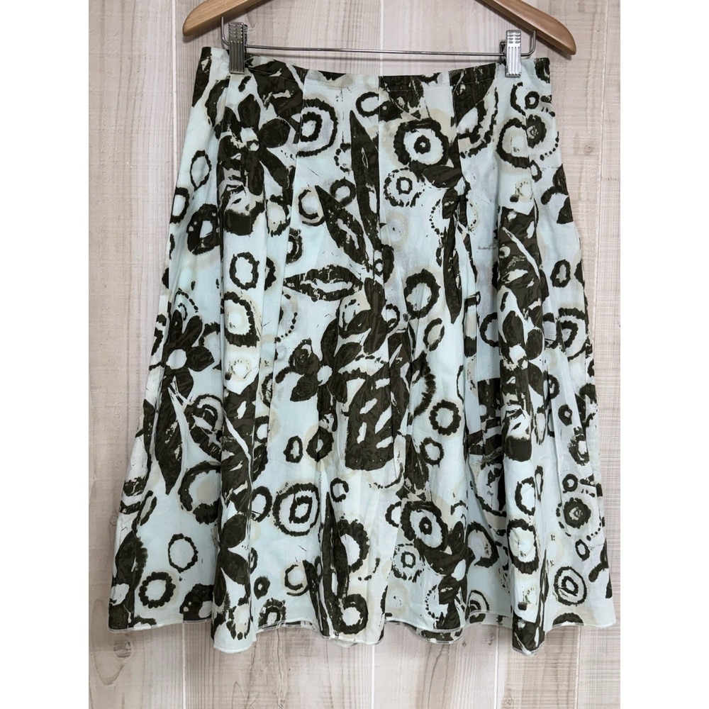 New York Co Skirt Size 8 Green Side Zipper Lined A Line Pleated Casual - Picture 1 of 8